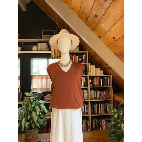 Vintage Sweater Vest Rust - Picture 6 of 6